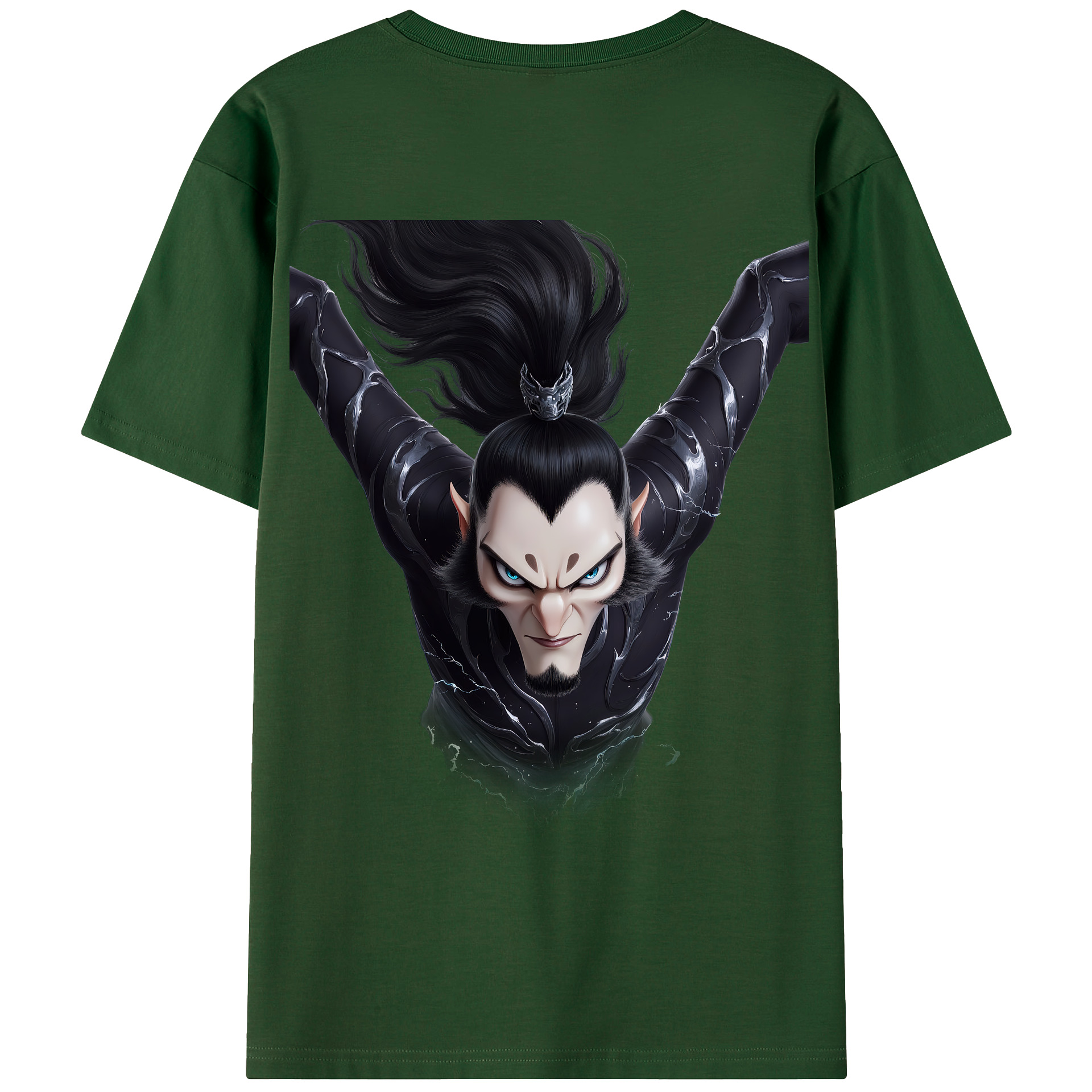 （画像用） Ne Zha 2 ナタ 魔童の大暴れ 綿100％半袖Tシャツ（背面プリント）
